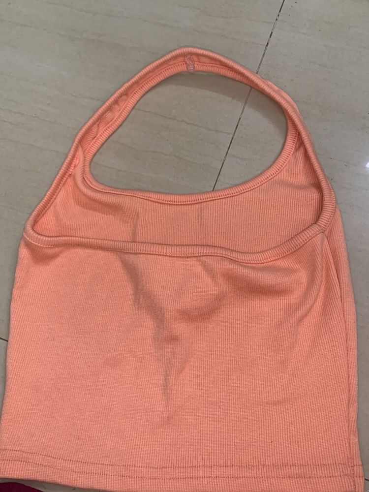 Pink Halter Neck Top (32 Bust)