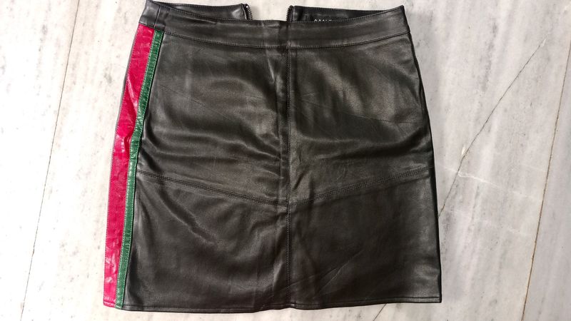 Trendy Leather Mini Skirt