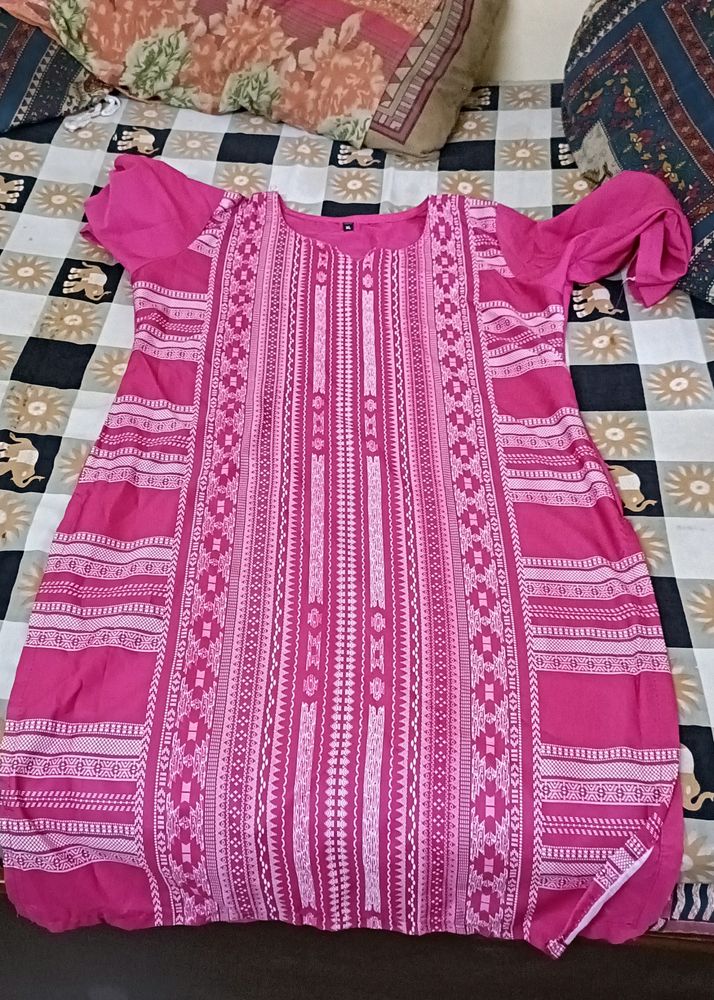 Pink Office Wear Kurti