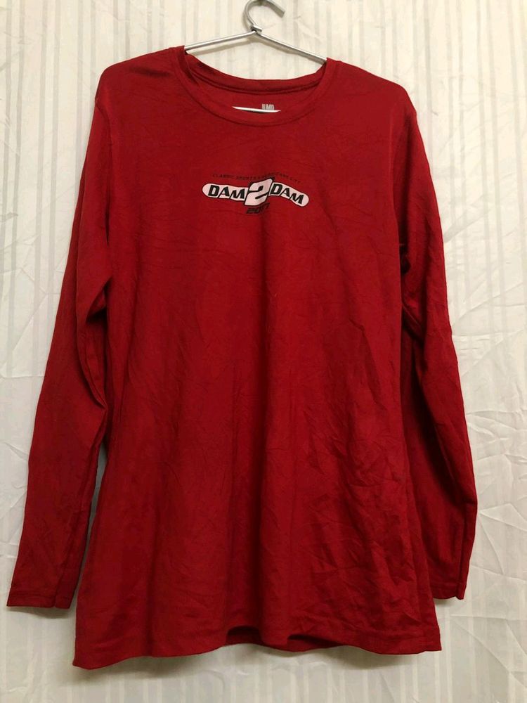 Syntrel Red Long Sleeve T Shirt