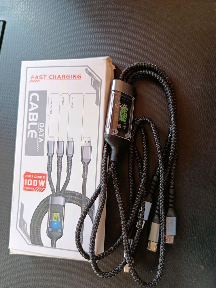 100W Ultra Fast Charging Cable 3in1