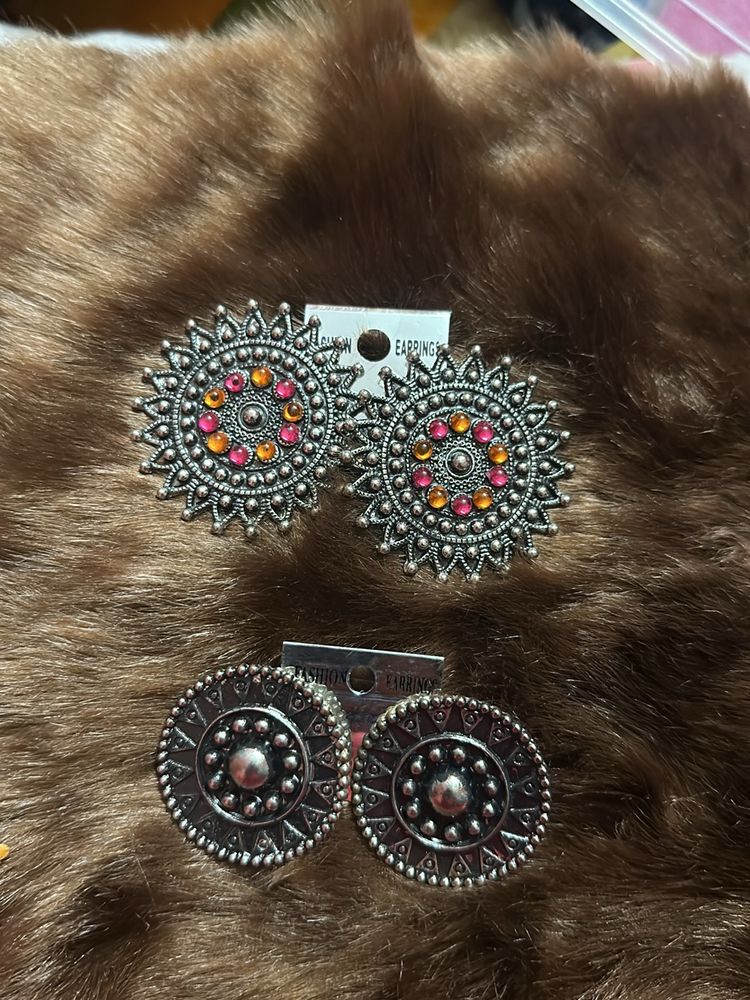 Oxidised Earings Studs