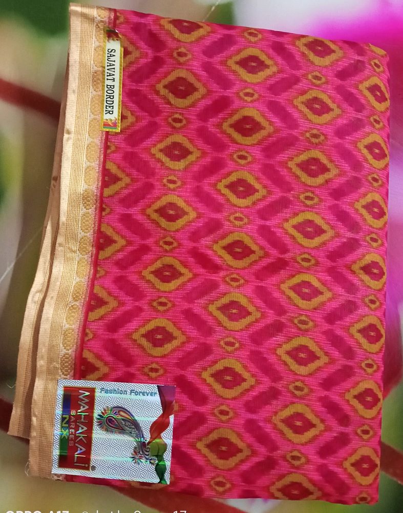 Mahakali Brand New Pure Cotton Saree