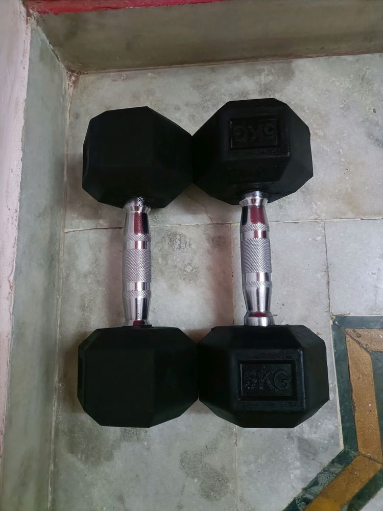 Dumbbell Rubber And Metal Premium Quality