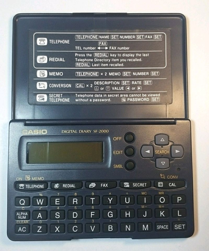 Casio Digital Diary Phone Book Memo Vintage Gadget