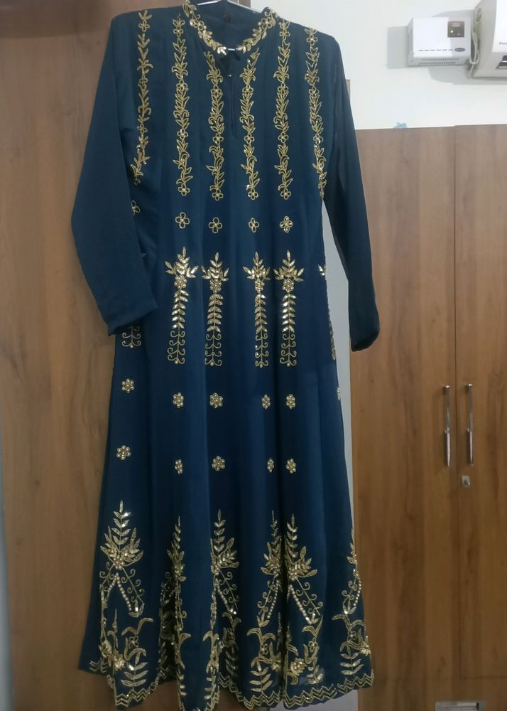 Long Kurti Style Dress With Skirt, Dupatta