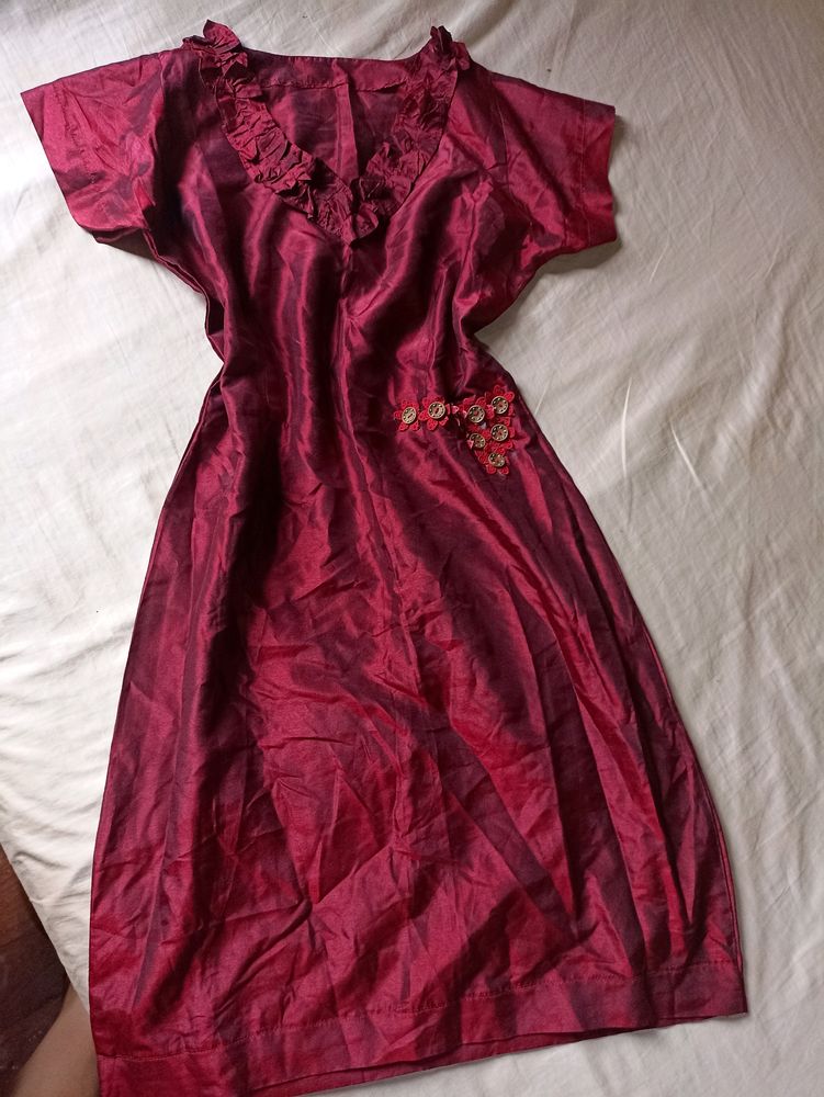 Knee Length Dress For Size -S/M