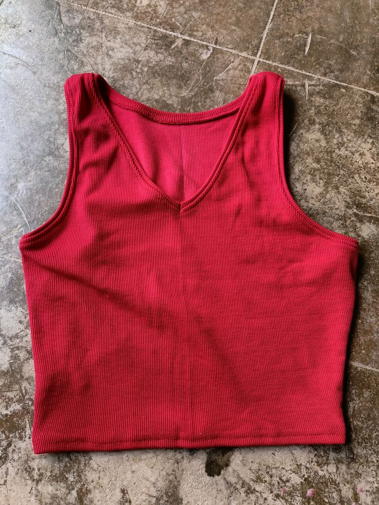 Women Ribbed Slim Fit Tank Top