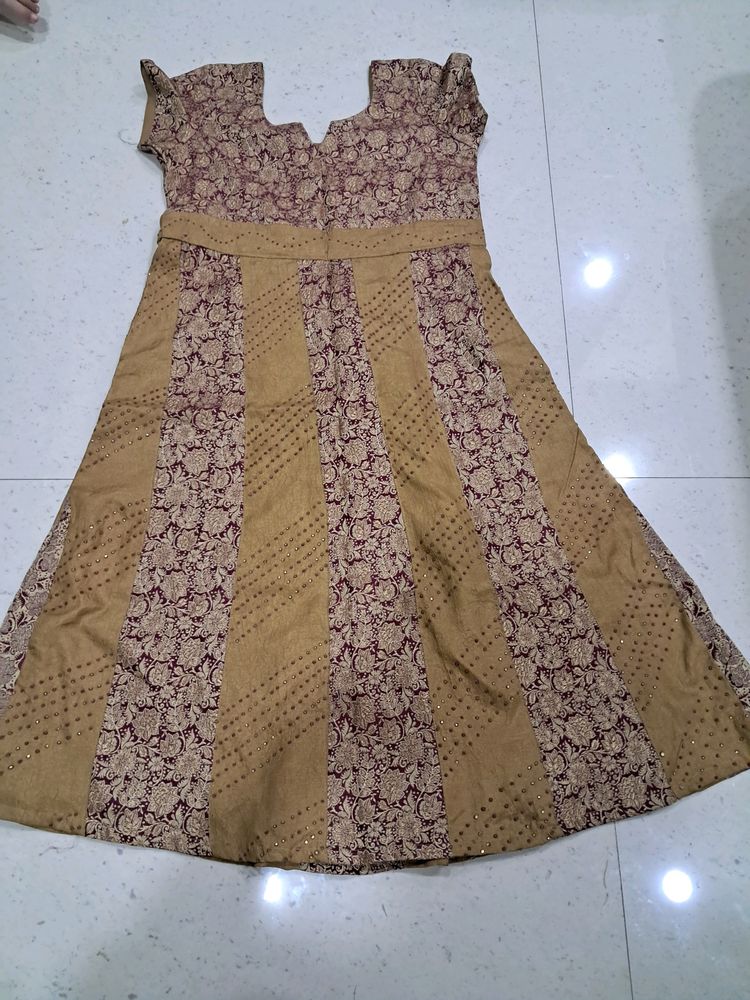 Silk Anarkali Salwar With Chudidar