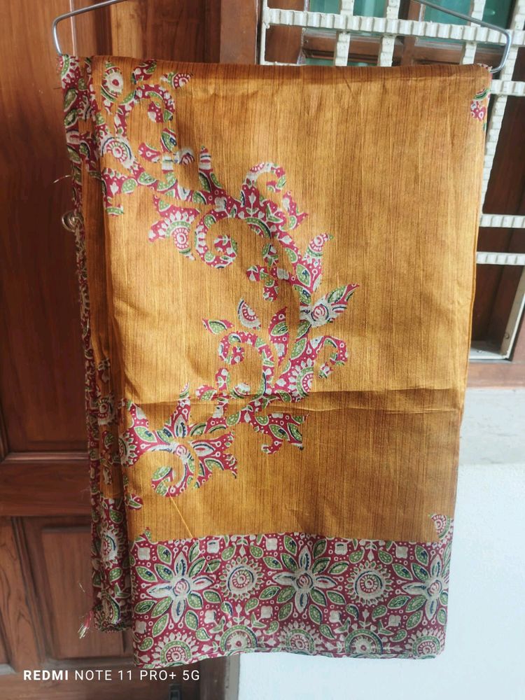 Beautiful Unused Golden Brown Saree.