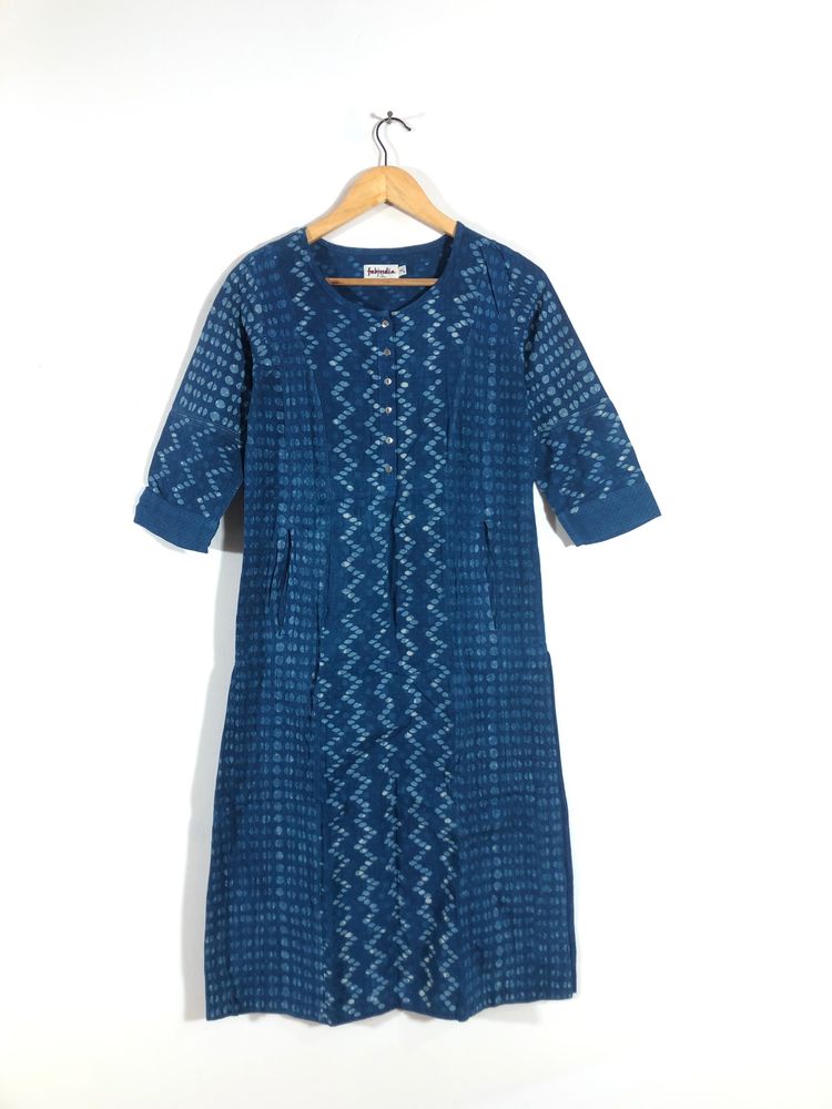 Dark Blue Printed Kurta(Women’s)