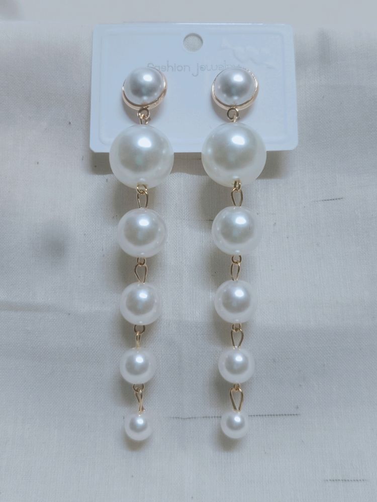 Brand New Long Pearl Earrings