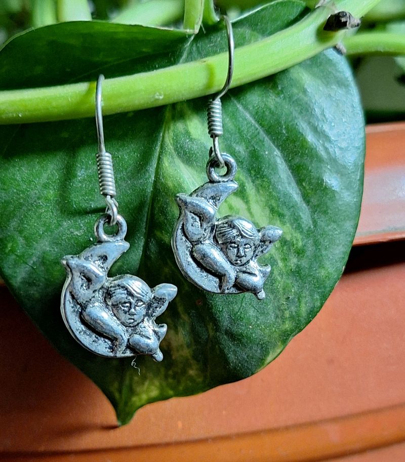 Silver Coloured Cupid Danglers