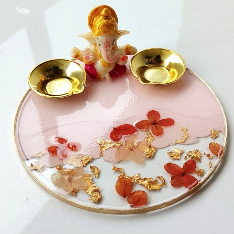 Handmade Resin Pooja Thali