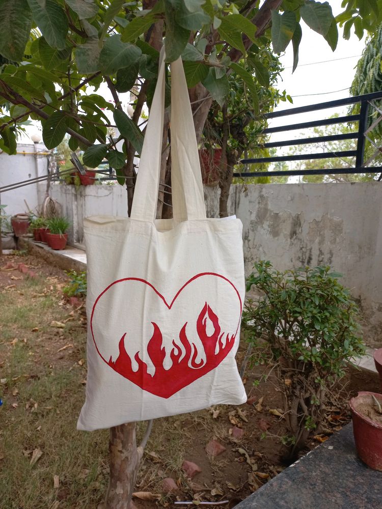 New Flame Heart Tote Bag