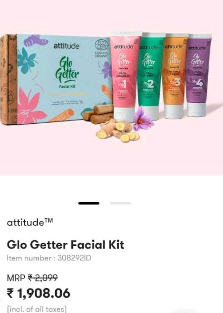 Amway Attitude Glo Better Facial Kit(100% Organic)