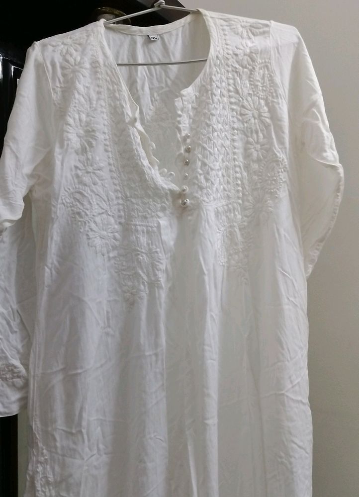 White Chikankari Kurta