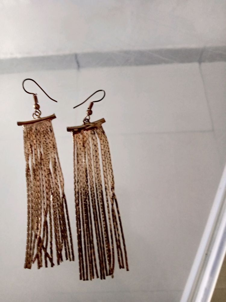 Golden Oxidised Earings