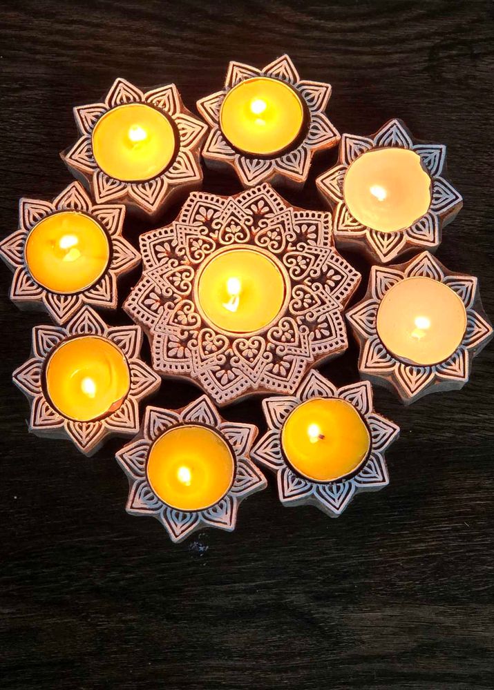 Wooden Candles : NEW STYLE RANGOLI