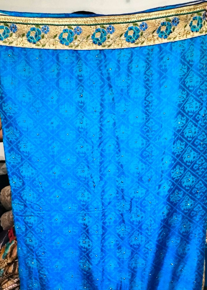 Blue And Cream Saree !