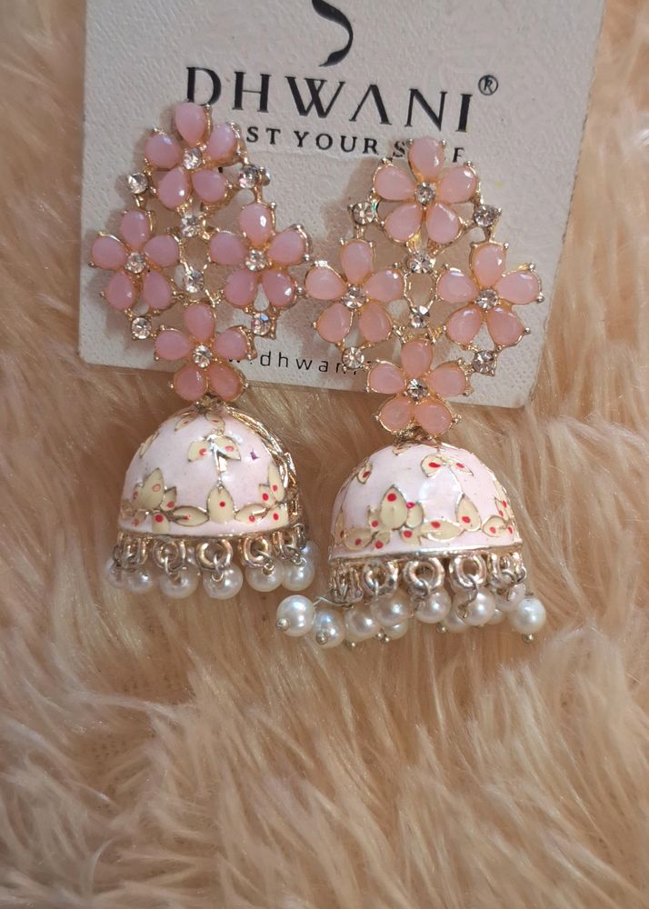 Baby pink Colour Earrings