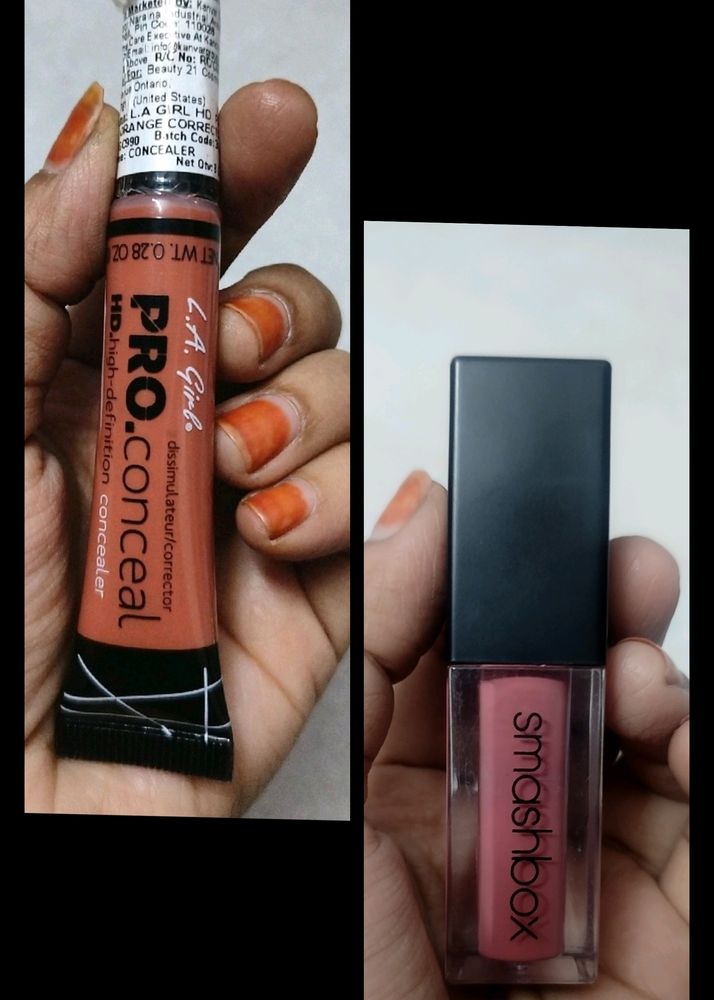 Combo Smashbox Liquid Lipstick & LA Girl Concealer