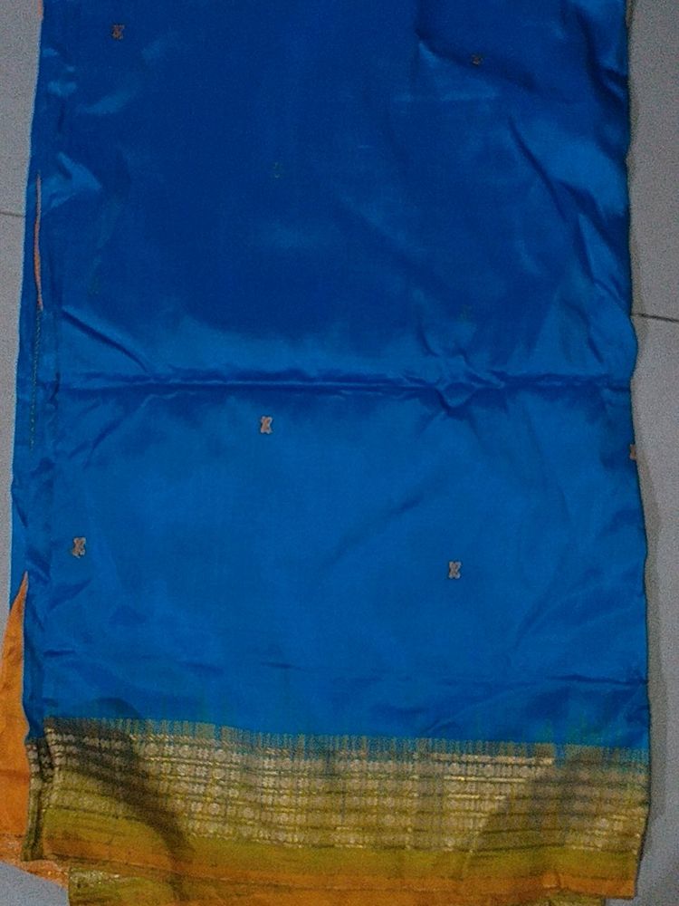 Blue Kathpadar Saree