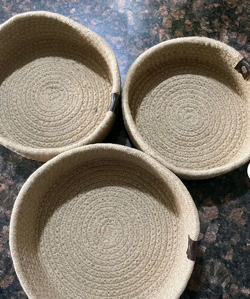 Natural Handmade Jute Rope 🪢 Storage Basket 🧺