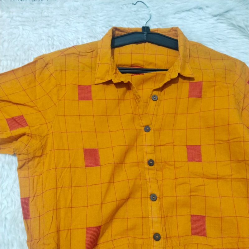 Mustard A Line Kurti