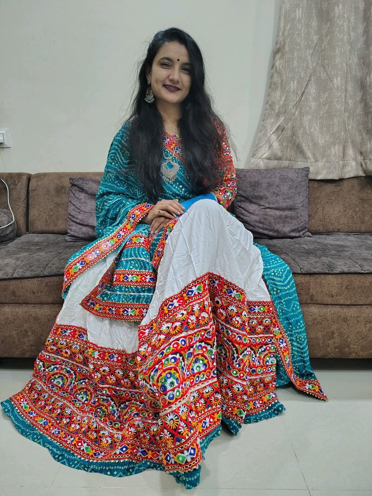 Blue And White Lehnga Choli