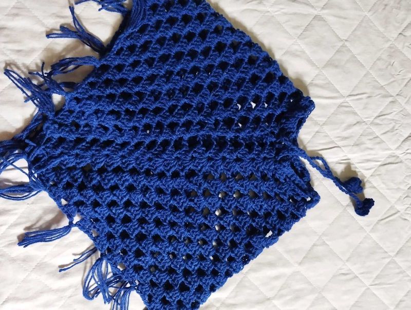 Blue Shiny Poncho