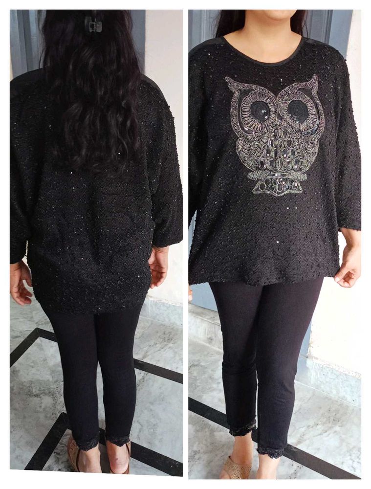 Beautiful Embroidery Woolen Top