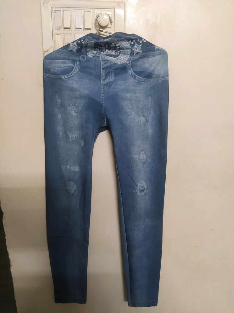 Branded Blue Stylish Jeggings