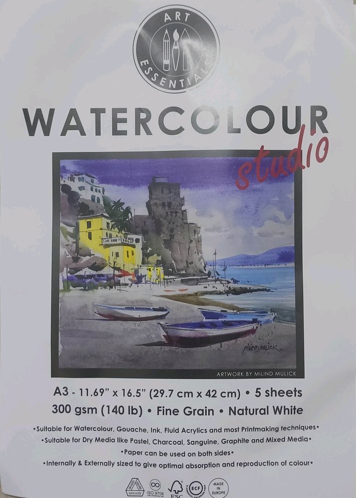 Watercolor Sheets 3nos.