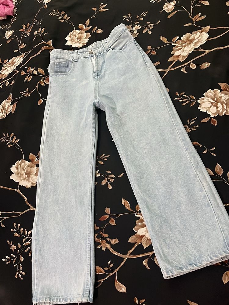 Sky Blue Straight Fit Jeans!!