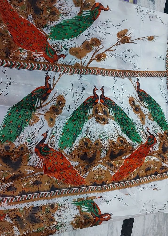 Peacock Printed Saree