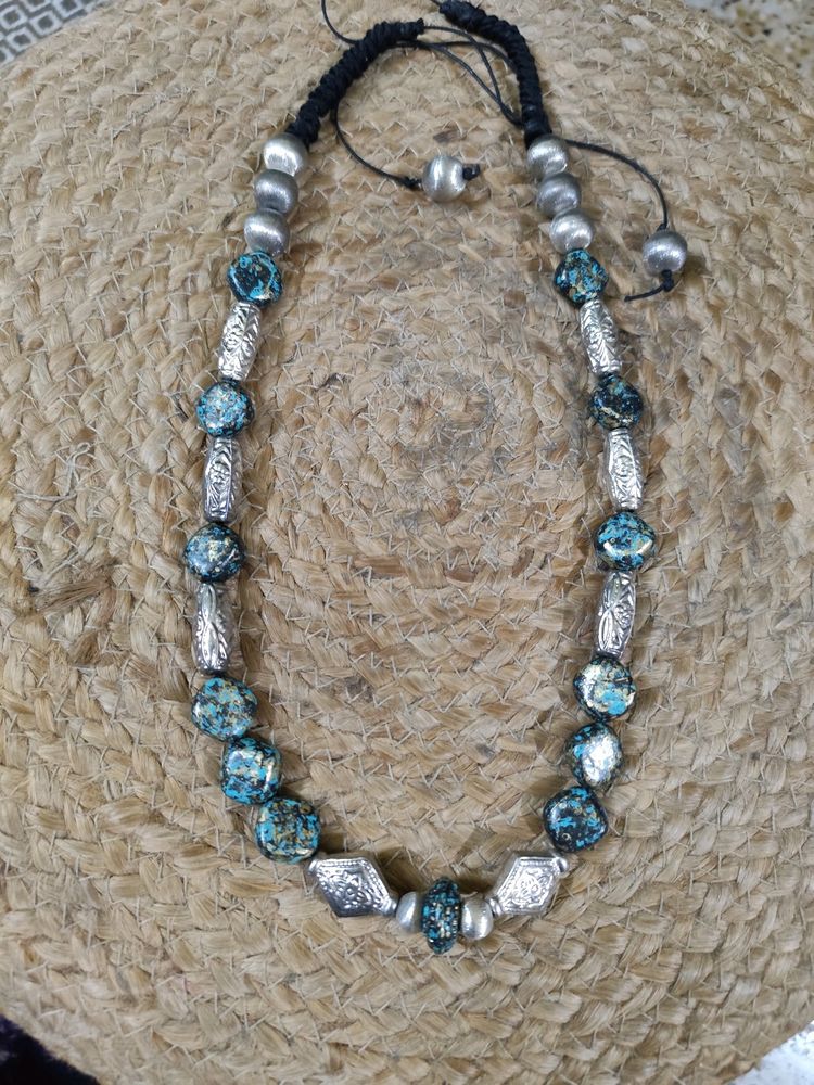 Antique Look Beaded Long Neckpiece