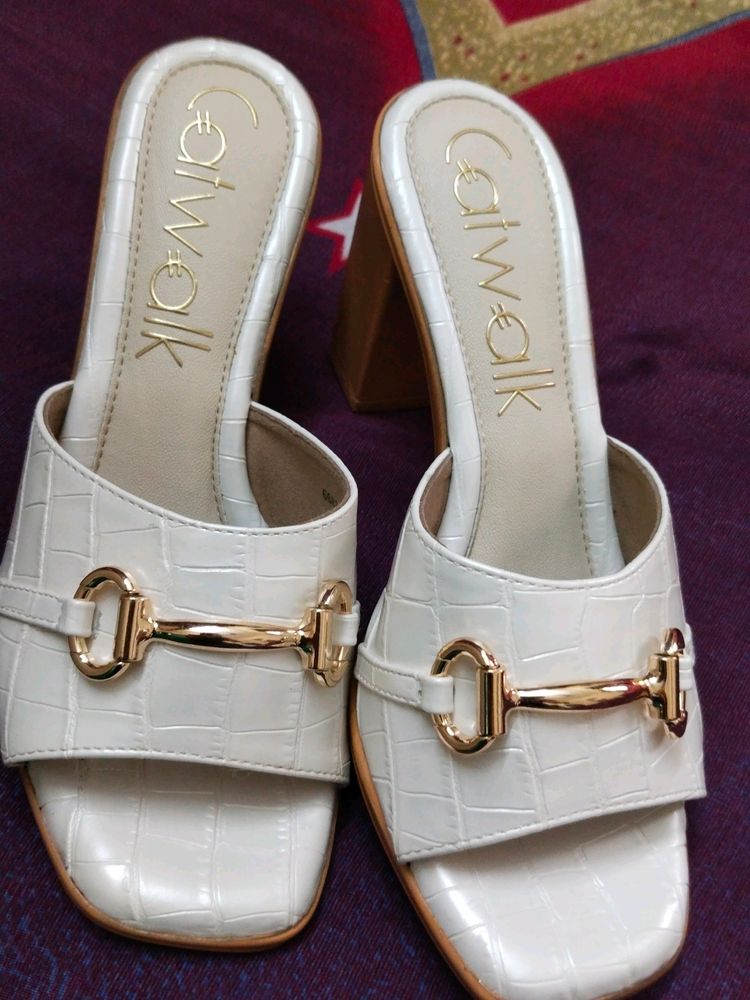 || Catwalk White Sexy Heels ||