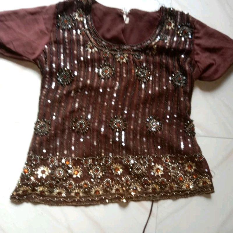 Top&Skirt& Dupatta Set