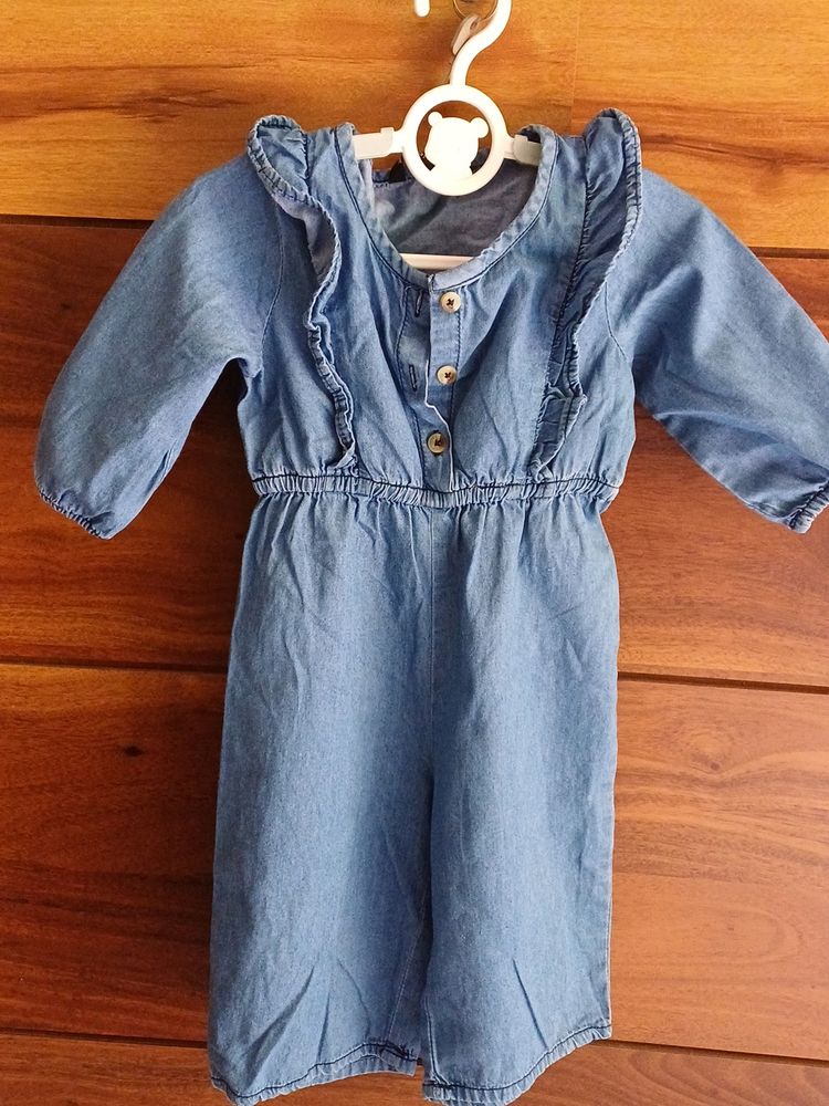 Beautiful Denim Jumpsuit for Baby Girl