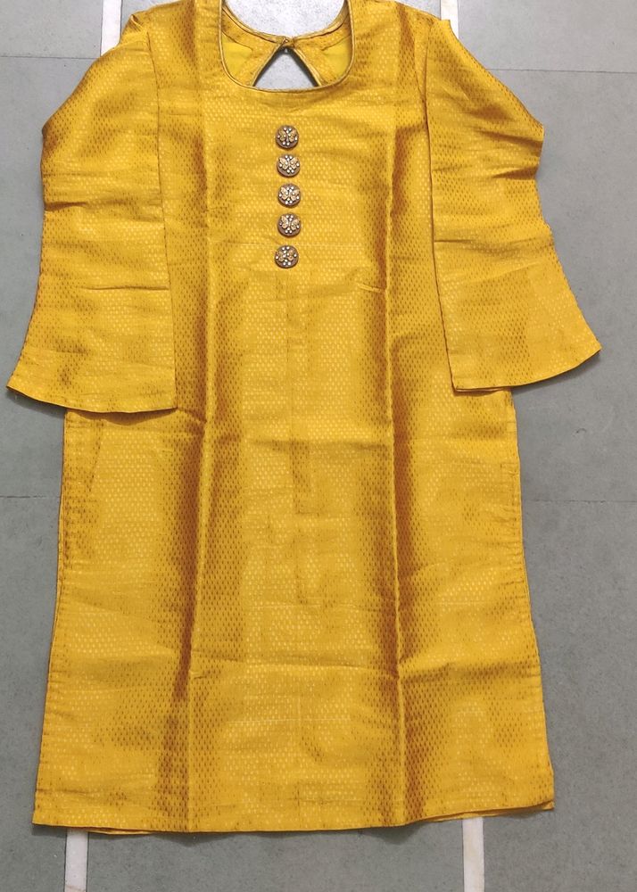 Silk Brocade Kurta Top