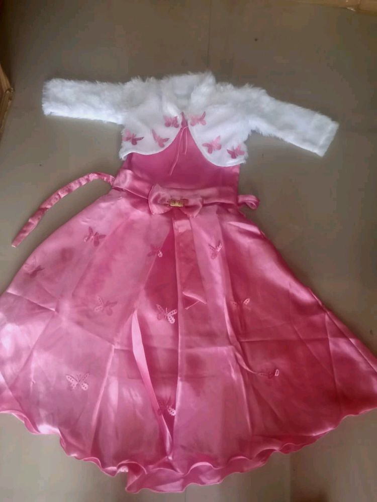 Baby Girl Silk Dress With Fra Jacket