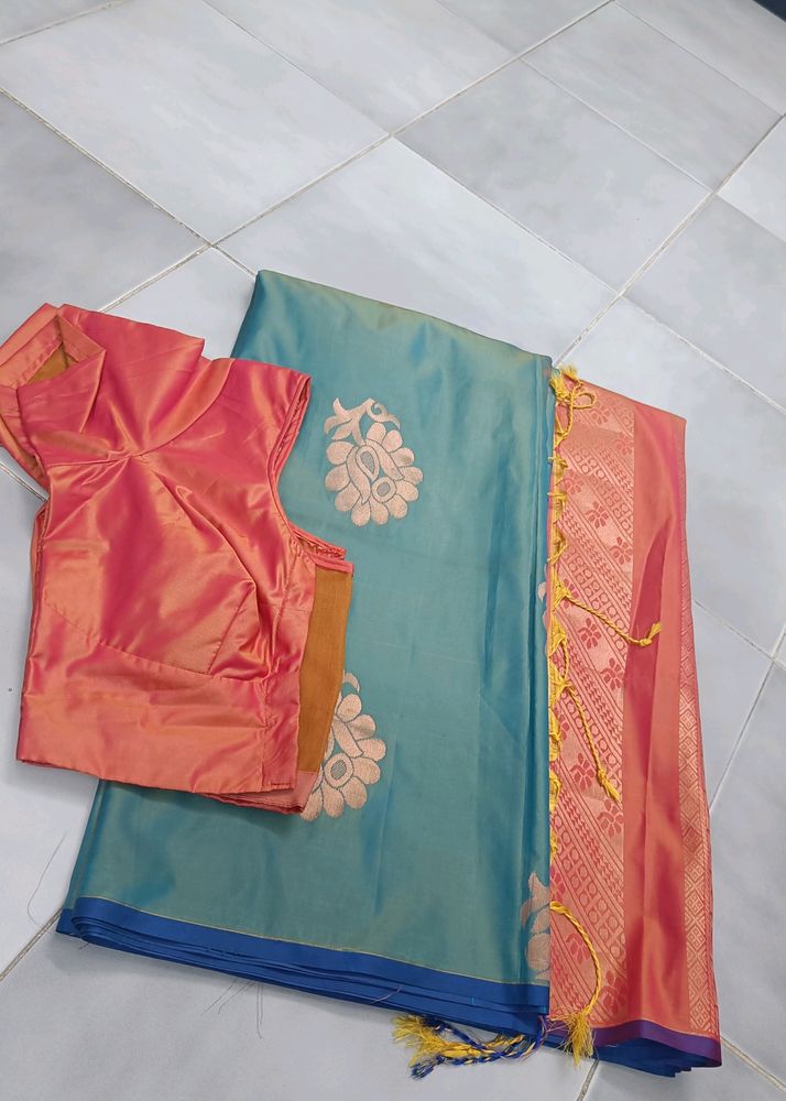 Butter Silk Saree With Blouse