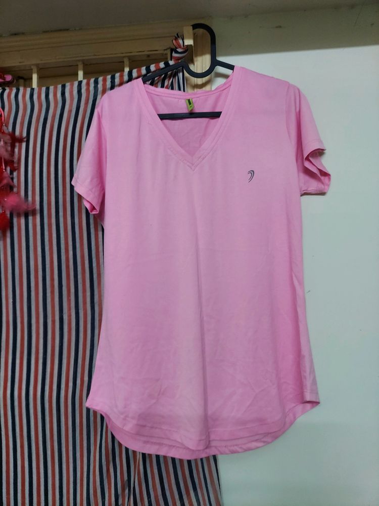 Pink Top Short Sleeves