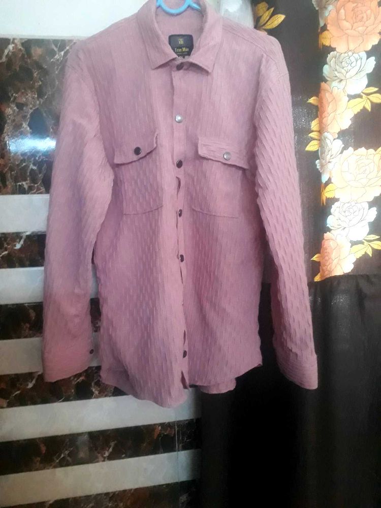 Pink Colour Men Shirt