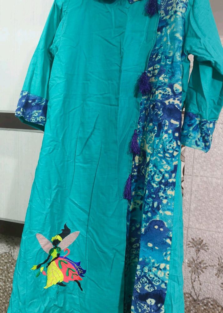 Sea Green Pure Cotton Kurta