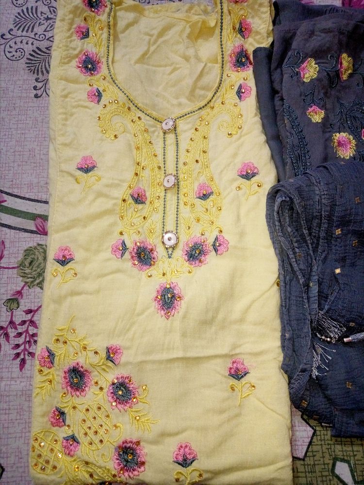 Kurti Plazzo With Dupatta