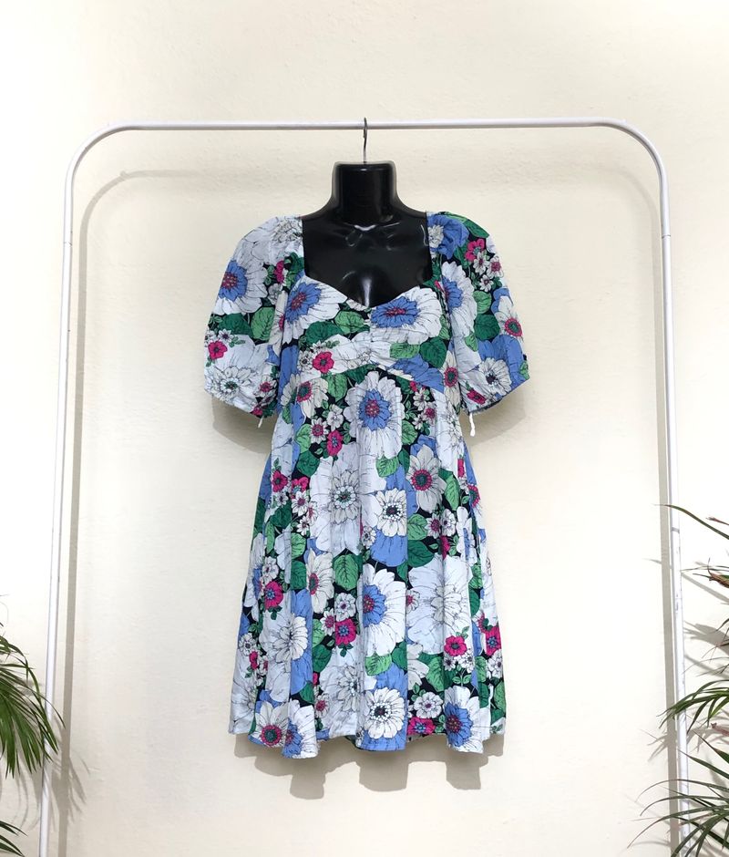 Gap Multi Colour New Floral Printed Dress(Women’s)