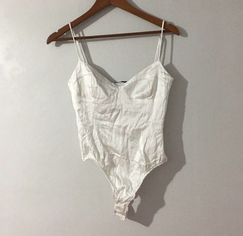 Zara White Heart Bodysuit