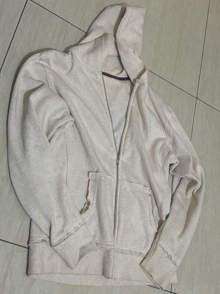 Beige Zipper Jacket